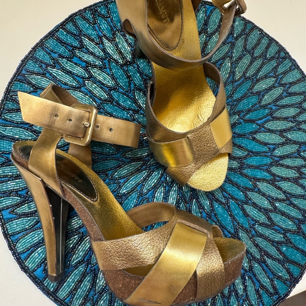 Vince Camuto Gold and Bronze Women's Sandals